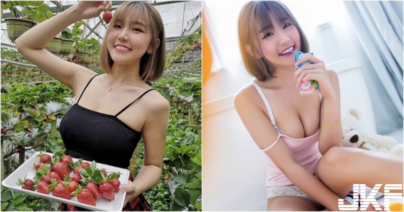 「大奶妹子」甜笑採草莓！「乳量滿滿」比水果還鮮美！胸前福利ig大放送！