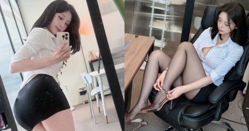 辦公室姊姊有夠騷！「爆乳OL」上班翹屁自拍還脫衣午睡超誇張！