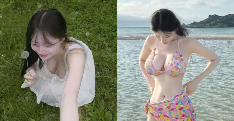 白到發亮！牛奶肌正妹不僅肌膚白皙還很巨　根本天選之人