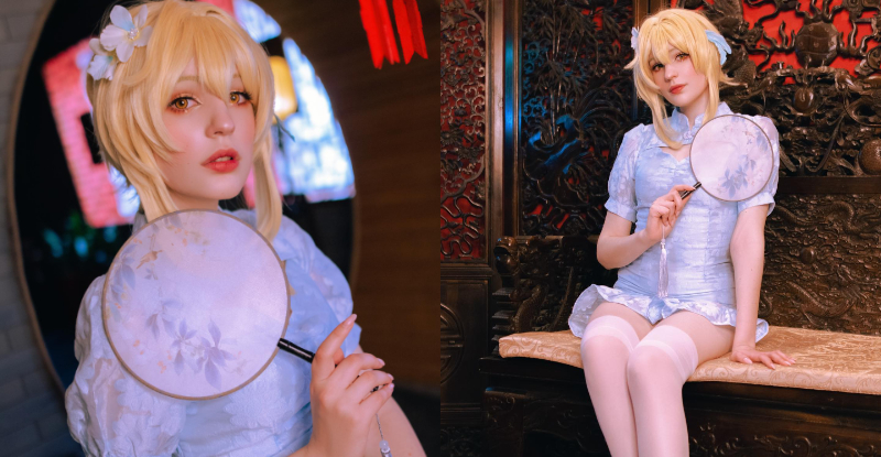 正妹Coser烏克蘭基因混搭日本魂　白皙嫰肌高顏值+二次元日系裝扮很可以