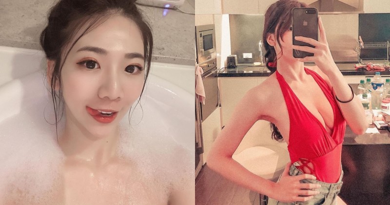 無處不辣！E奶正妹「Jasmine茉莉」在家也要深V爆乳，辣到國外超犯規～