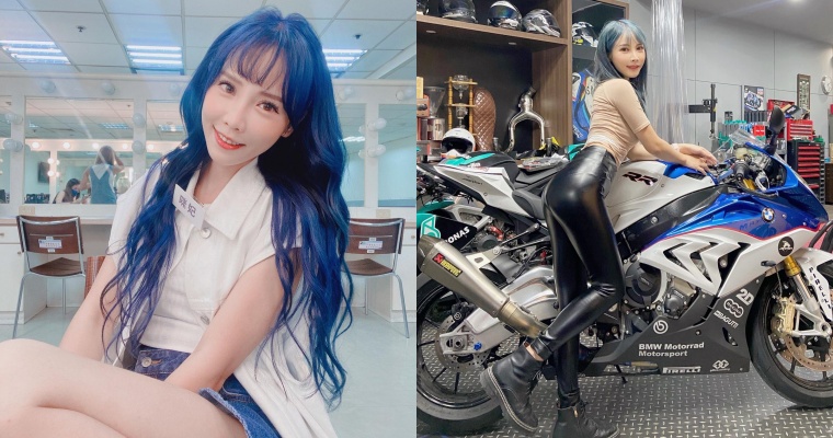 正妹 YouTuber「咪妃」牽新重機回家！「緊身黑皮褲」造型狂吸萬讚