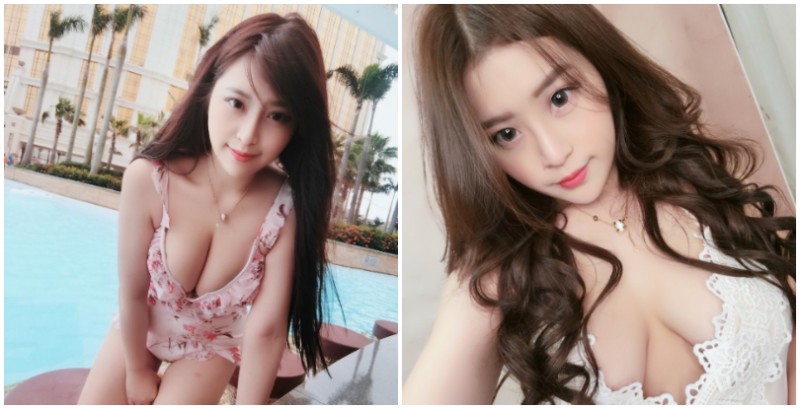 乳浪真的太強！「巨乳正妹」最愛曬深溝，超豪放份量連泳裝都快撐不住啦！